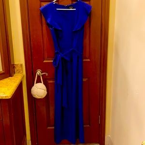 Tahari Cobalt Blue Jumpsuit sz 10